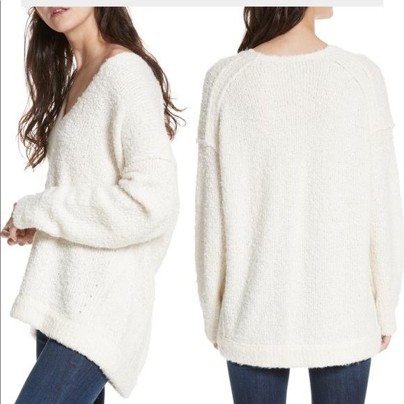 Free People Lofty Deep V Neck Sweater - Picture 5 of 11